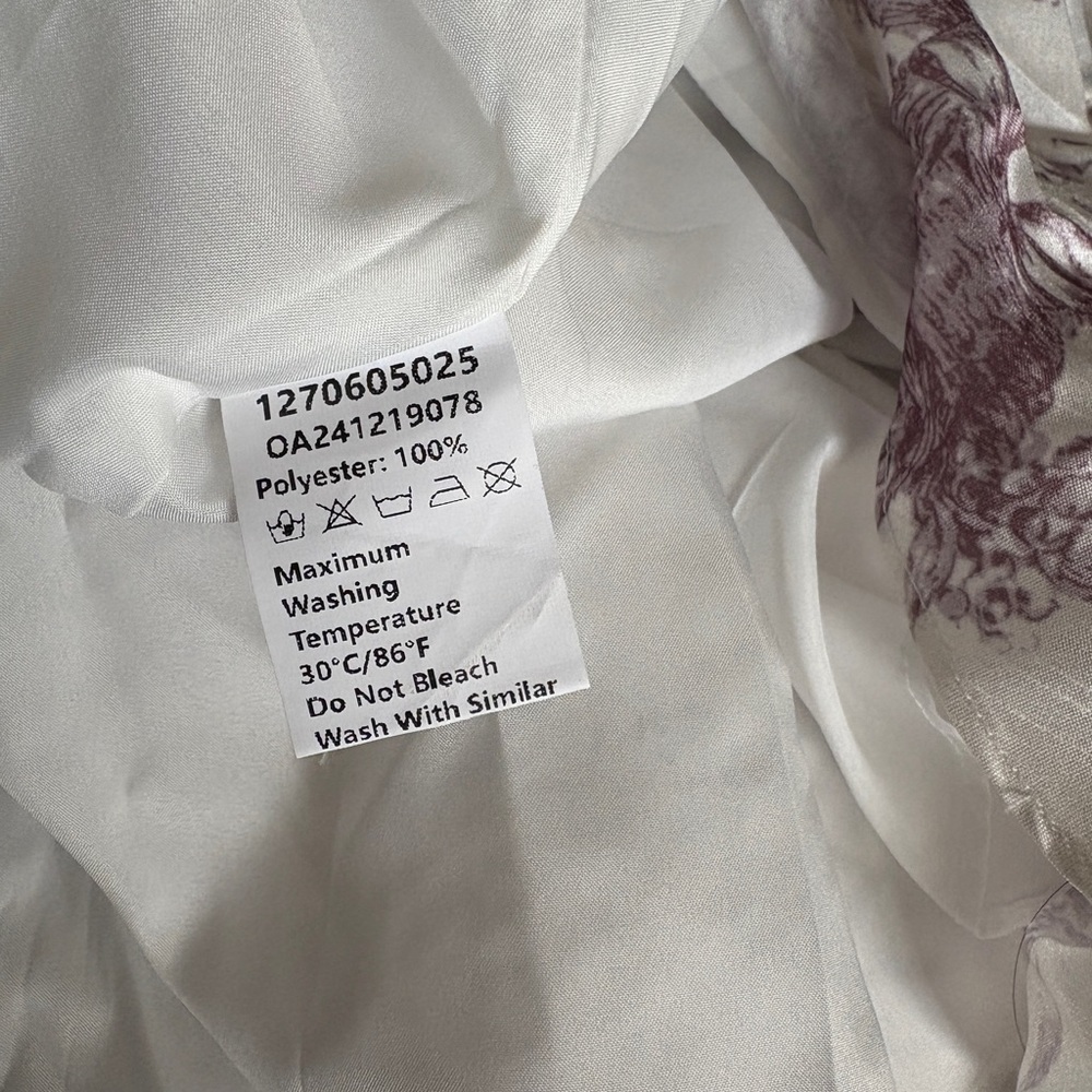 Commense White Maxi Dress with Lavender Floral Motif - Picture 9 of 10